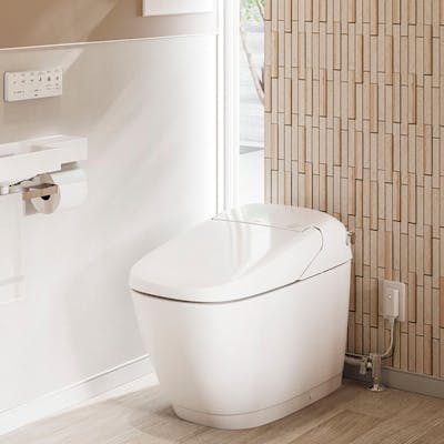 サティスXリトイレ6グレード   ピュアホワイト（タンクレス・泡クリーン・自動開閉・電動お掃除リフトアップ・オート便器洗浄）